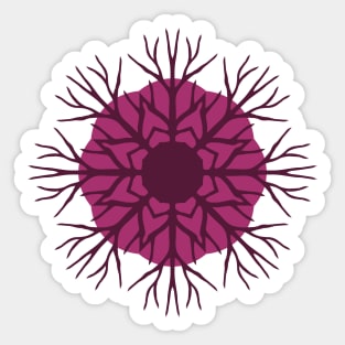 Solid Roots Wreath (Purple Pink) Sticker